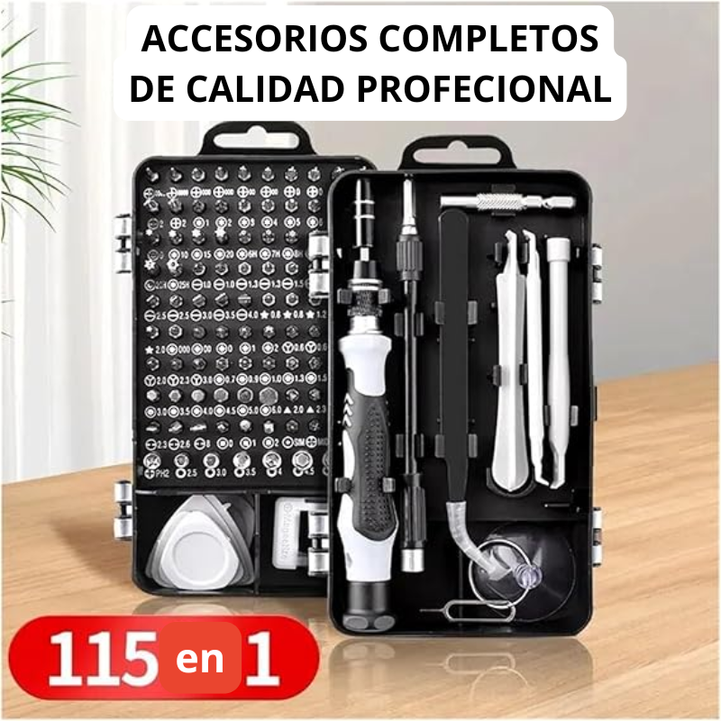 UltraTool™ – Kit de destornilladores de precisión 115 en 1