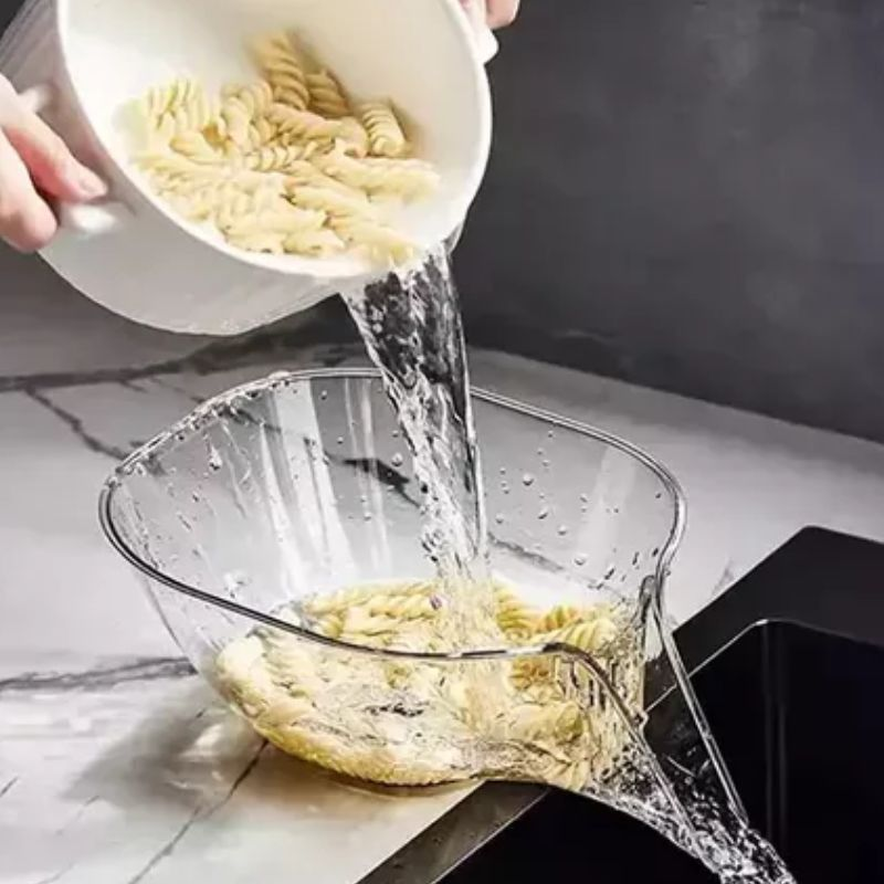 DrenaFácil™ - Embudo escurridor de cuencos para alimentos