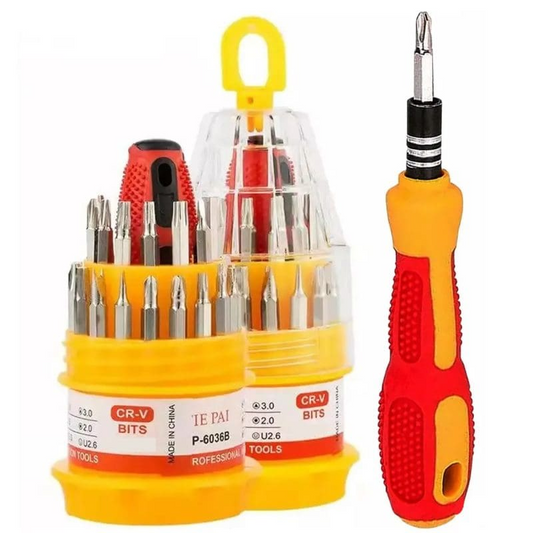 PrecisePro TM - Kit de herramientas de mini destornillador de precisión Destornillador Philips 30 puntas