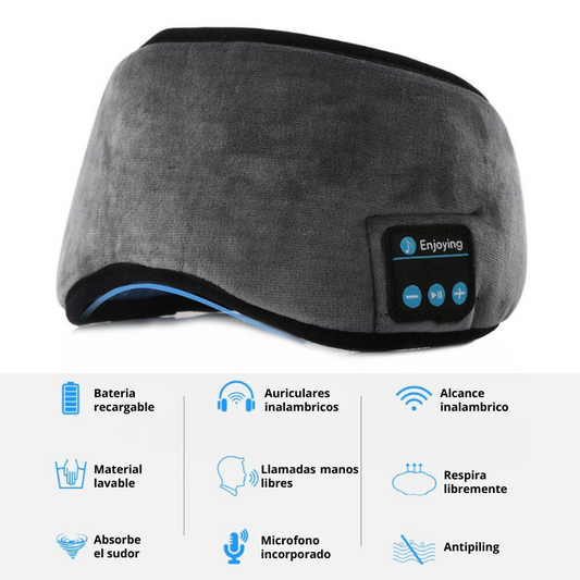 DreamSync™ – Antifaz Bluetooth y auricular para dormir